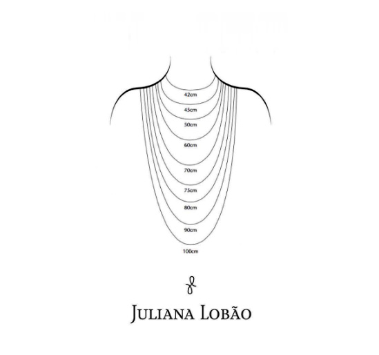 Illustration: Juliana Lobão. Size of necklaces